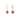Ruby and Diamond Clover Drop Earrings 14K Yellow Gold