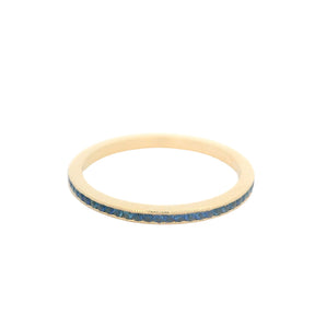 Blue Sapphire Eternity Ring 14K Yellow Gold