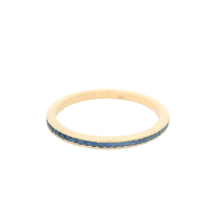 Blue Sapphire Eternity Ring 14K Yellow Gold