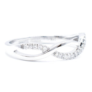 Diamond Infinity Band 14K White Gold