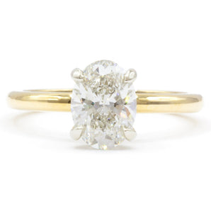 1.60CT Oval Diamond Solitaire Engagement Ring 14K Yellow Gold