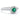 Emerald and Diamond Halo Ring 18K White Gold