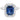2.20 CT Emerald Cut Sapphire and Diamond Halo Ring 18K White Gold
