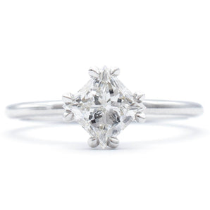 1.07 CT Princess Diamond Solitaire Engagement Ring 14K White Gold
