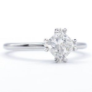 1.07 CT Princess Diamond Solitaire Engagement Ring 14K White Gold