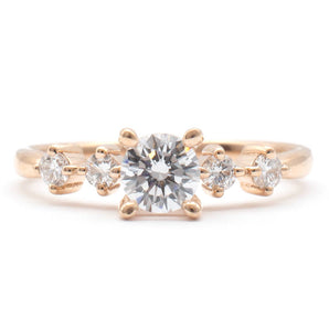 Round Diamond Engagement Ring 14K Rose Gold