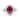 Ruby and Diamond Art Deco Ring 18K White Gold