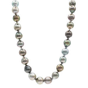 Tahitian Pearl Necklace 8-11mm Sterling Silver