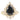 3.75 CT Black Diamond and White Diamond Engagement Ring 14K Yellow Gold