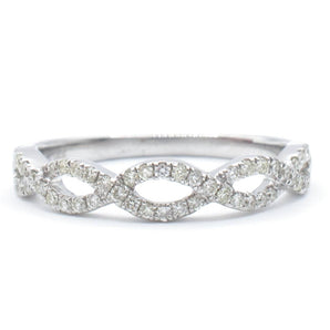 Diamond Infinity Band 14K White Gold