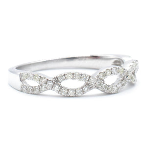 Diamond Infinity Band 14K White Gold