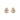Petite Pear Diamond Bezel Stud Earrings 14K Yellow Gold