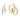 0.65 Carat Diamond Double Hoop Earrings 14K Yellow Gold