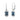 3.58 Carat London Blue Topaz & Diamond Shield Dangle Earrings 14K White Gold