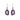 Amethyst Earrings with Ruby and Diamond Halo 14K White Gold