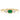 Emerald and Diamond Three-Stone Bezel Ring 14K Yellow Gold