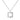 0.24 Carat Pavé & Scattered Diamond Open Square Pendant 14K White Gold