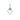 Swiss Blue Topaz and Diamond Kite-Shaped Pendant 14K White Gold