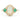 Opal, Emerald and Diamond Ring 14K Yellow Gold
