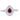 Ruby and Diamond Teardrop Halo Ring 18K White Gold