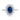 Sapphire and Diamond Milgrain Bezel Ring 18K White Gold