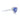Trillion Tanzanite Halo Ring 18K White Gold
