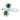 Heart Shape Tsavorite and Diamond Bypass Ring 14K White GOld