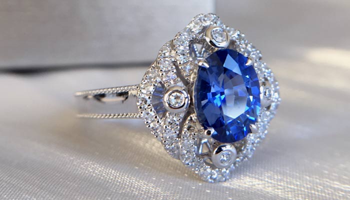 colored gemstone engagement ring